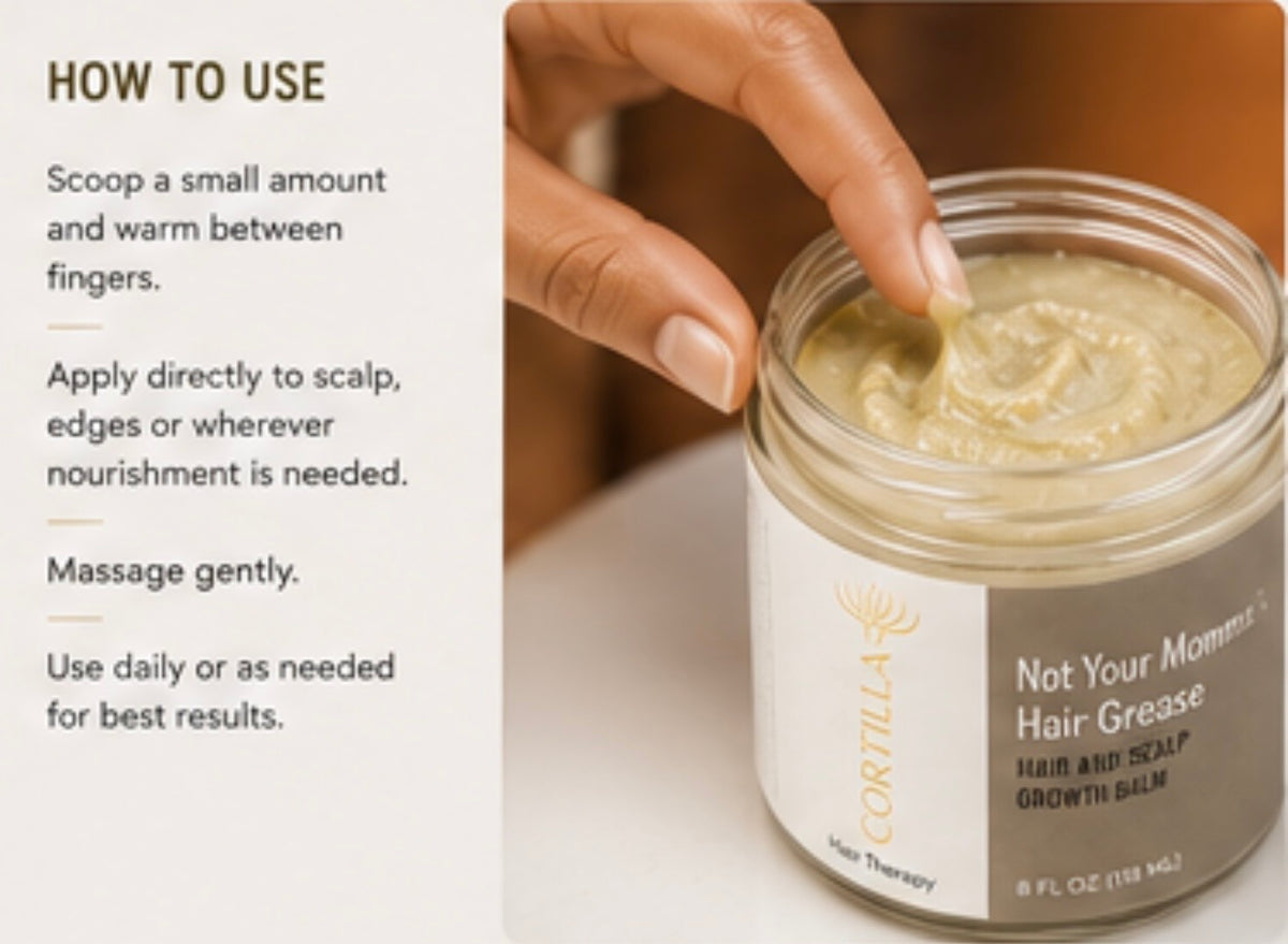 Not Your Momma's Hair Grease (Hair and Scalp Growth Balm) By Cortilla Hair Therapy
