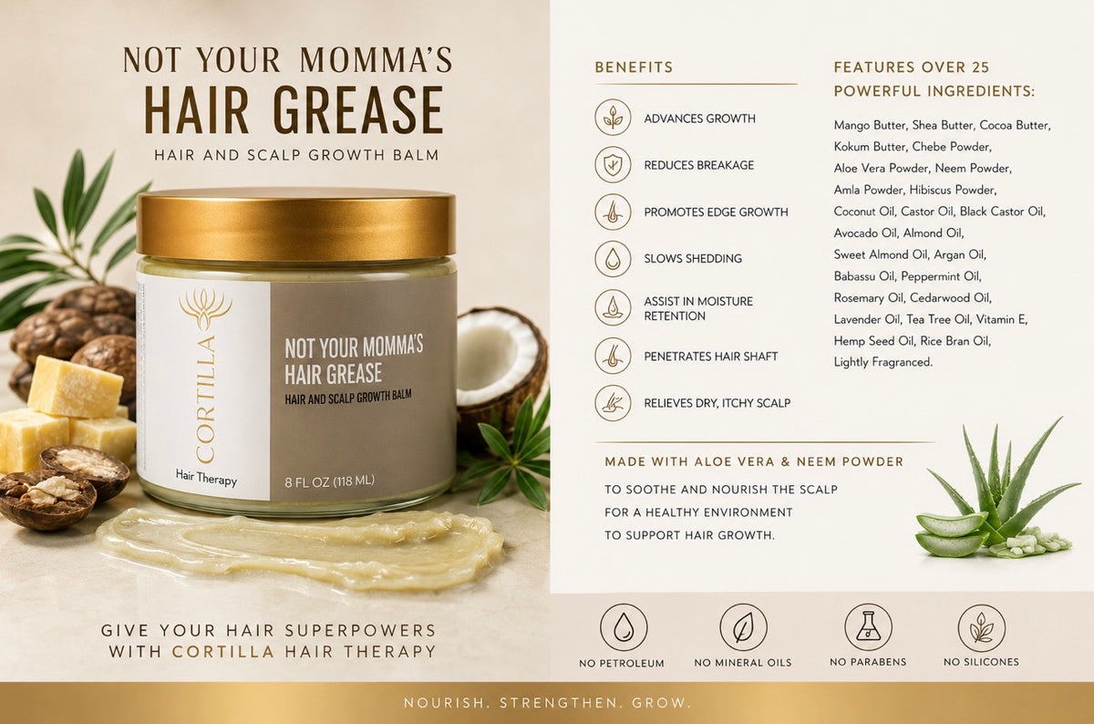 Not Your Momma's Hair Grease (Hair and Scalp Growth Balm) By Cortilla Hair Therapy