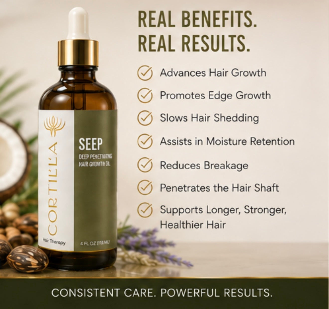 SEEP OIL (Deep Penetrating Hair Growth Oil) By Cortilla