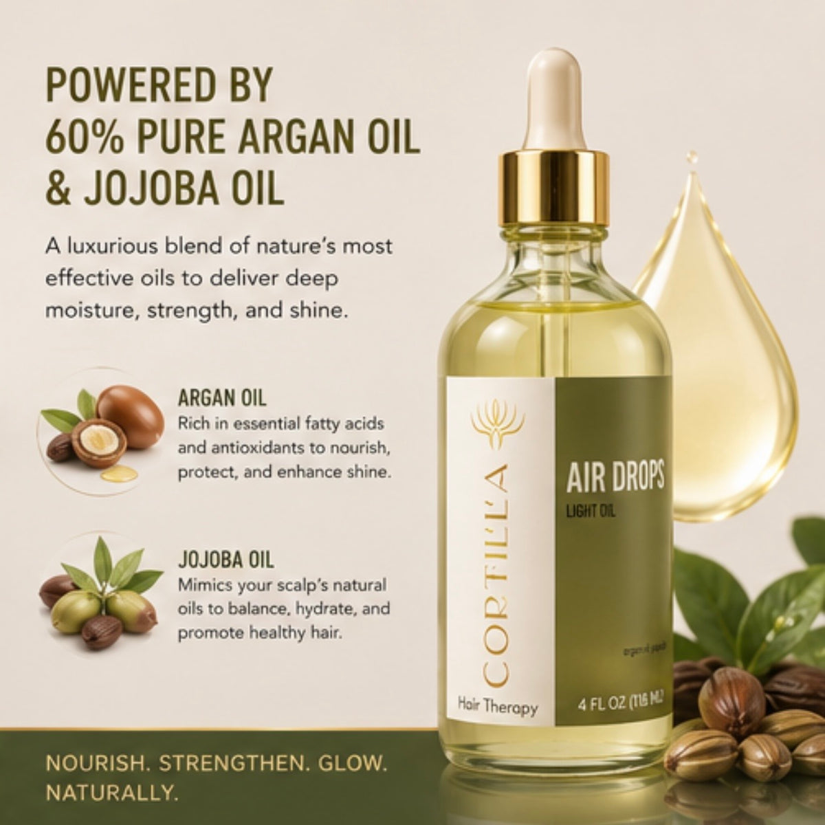 AirDrops (Light Oil) By Cortilla Hair Therapy